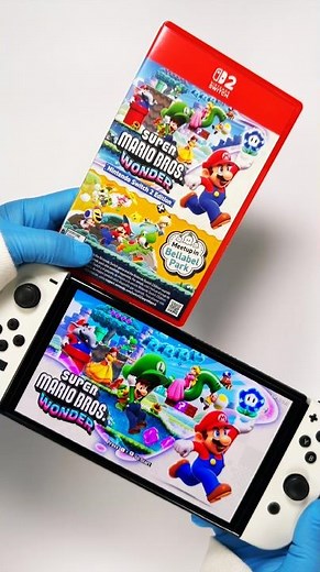 Super Mario Wonder Switch 2 Version On OLED#nintendo #gaming #nintendoswitch #shorts #switch2 #yt