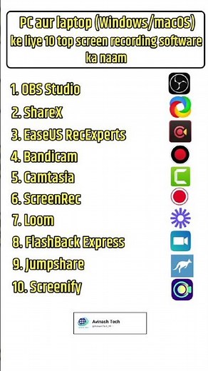Best Screen Recording Apps for PC and Laptop #techhindi #pc #laptoptips