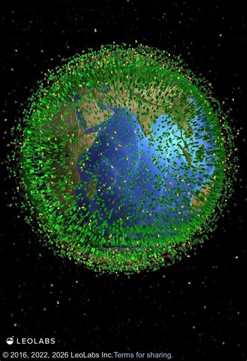 This is what near-Earth orbit looks like now.(Visualization: LeoLabs)