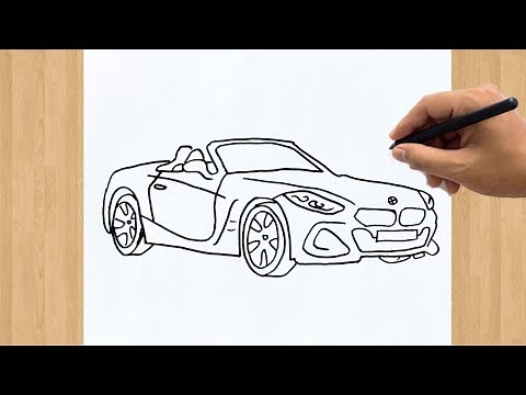 How to Draw a BMW Z4 Drawing Easy Step by Step
