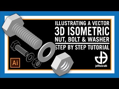 How to Illustrate an Isometric 3D Vector Bolt Step by Step in Illustrator | Jeff Hobrath Art Studio