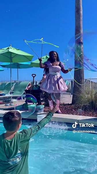 It was a bubble and mermaid day!!! #mermaid #bubbles!