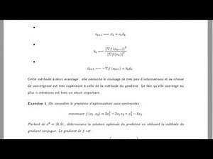 Cours Méthode des gradients conjugués - PROGRAMMATION MATHÉMATIQUE 2 - SMA S6
