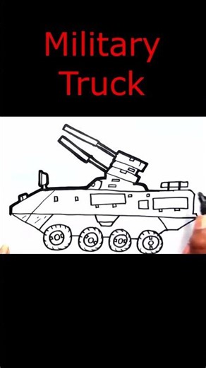 Drawing and Coloring a Military Vehicle How to Draw a Military Vehicle #drawingforkids #easydrawing