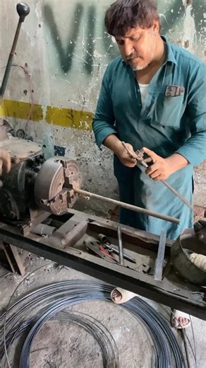 Left Hand Cutter Spring Making on Lathe Machine | Spring Manufacturing Process #shorts