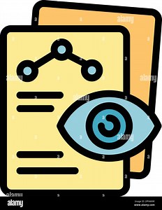 View report icon. Outline view report vector icon for web design isolated on white background color flat Stock Vector Image & Art - Alamy
