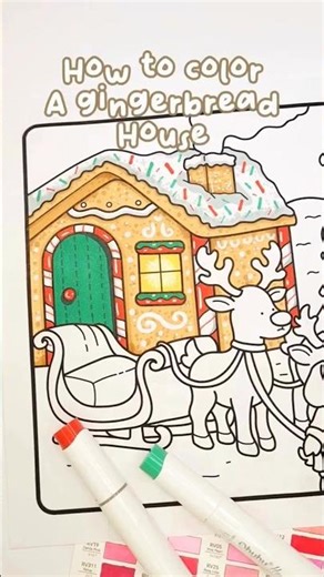 Gingerbread House by Mina Aru #coloring #coloringbook #coloringbooks