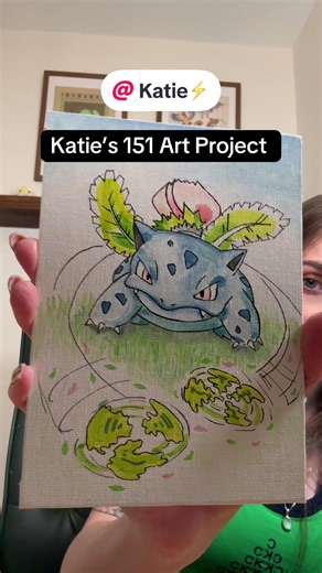 My lovely Pokémon friend Katie is doing a really fun art project where she’s painting all 151 original Pokémon 🎨 You can “claim” a Pokémon and pay the amount of their Pokédex number. So I picked Ivysaur which means this little painting cost me £2! 🌱 I think it’s such a cute idea and she’s super talented, so if you want to grab one for your folder or get a commission, definitely go and check out @Katie ⚡️ Which Pokémon would you pick from the original 151? 👀 #pokemonart #ivysaur #pokemoncommun