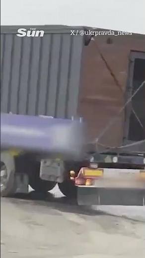 Moment Ukraine's 'Spiderweb' trucks rumble into position before drone blitz