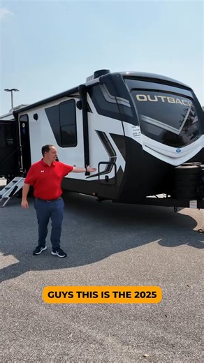 Wait till you see the outside kitchen on this travel trailer! Send this to someone who would cook up a massive breakfast on that thing!! #breakfast #campcooking #outdoors | Matt's RV Reviews