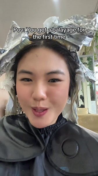 Balayage Hair Transformation with NASA-Inspired Contacts