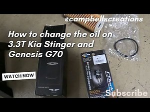 HOW TO Change your oil on 3.3T Kia stinger GT2 AWD or Genesis G70 AWD #kia #genesis #stinger #g70