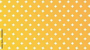 Yellow gradient background with evenly spaced white plus signs, seamless looping animation, perfect for modern designs.