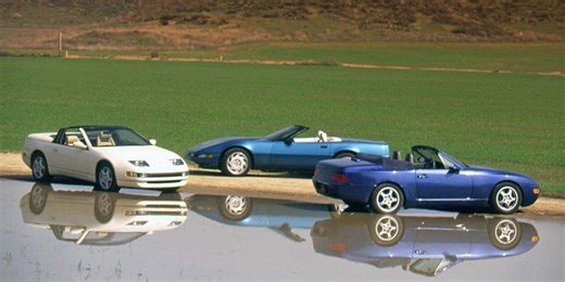 Tops Down, Bucks Up: 1993 Nissan 300ZX vs. Chevy Corvette vs. Porsche 968
