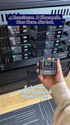ACEMIC G4 Wireless Microphone System: 8 Channels True Diversity in One Flight Case