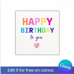 Editable Happy Birthday Card Canva Template | Digital Birthday Card | Printable Birthday Note | Instant Download - Etsy Canada