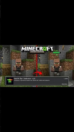 Helath Bar Indicator Mod For MCPE 1.26+ 😃 #minecraft #mcpe #minecraftpe