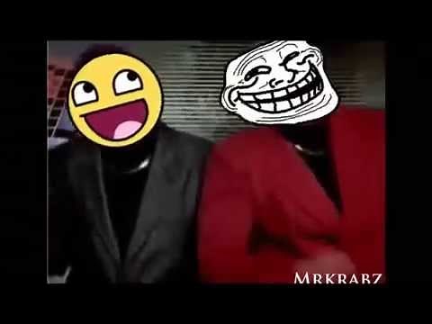 Awesome face and Troll face dance