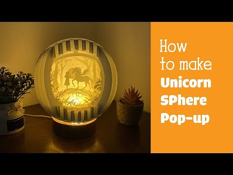 How To Make Unicorn Sphere Pop-up 3D - Globe Pop-up Paper Art - Assembly Sphere Popup