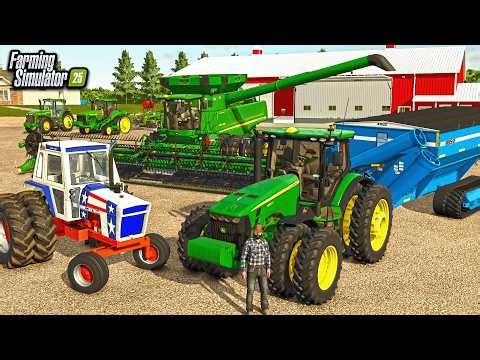 BIG HARVEST PREPERATIONS & MAKING HAY! (JD 9870, JD 8320R, CASE SPIRIT OF 76) | FS25