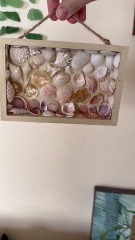 Little Yellow Seashell Mosaic in 4x6” Shadow Box - Etsy