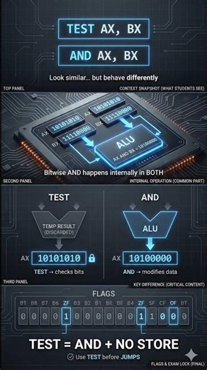 TEST vs AND Instruction Explained | 8086 Logical Instruction Exam Trap