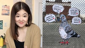 Giant pigeons are Emmie Tsumura's gesture of gratitude for frontline workers
