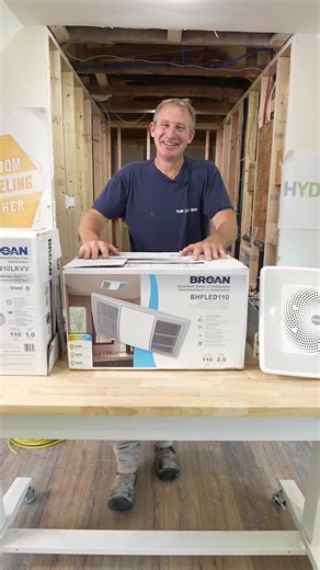 I’m super excited to install this Broan Powerheat LED Vent Fan 🤩🤩 @broannutone #diy #bathroomremodel #homeimprovement #bathroomremodelingteacher