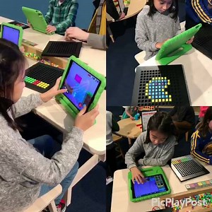 18K views · 947 reactions | 妹妹 今天來到小朋友的科學博物館上了很多課。這是他自己設計了電動遊戲！先設計一個卡通再把它設計到遊戲裡面 so cool!! Makayla is learning to design her own video game. She started with creating a character and then designed an video game environment for him. #詠嫻健康生活 #jackiehealthyliving #ilovescience #bloxels #childrenscreativemuseum | 李詠嫻 Jackie Lee | Facebook