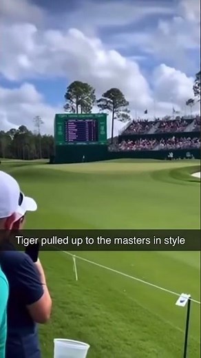 Tiger Woods Pulled Up To The Masters In Style Car Crash Funny Video