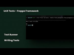 Writing & Running Unit Tests in Your Frappe Apps!