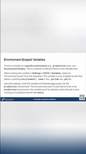GitLab Scope Variables Explained #shorts