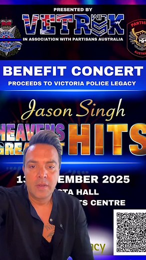 80 reactions · 12 comments | Incredibly proud to be involved in this special event. Dec 13. Watch the video to see what it is. Ticket link in bio or  https://geelongartscentre.org.au/whats-on/all-events/victoria-police-legacy-benefit-concert/ | Jason Singh | Facebook