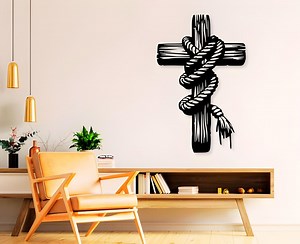 Cross With Rope Vector Cut File (SVG DXF PNG) - Etsy Australia