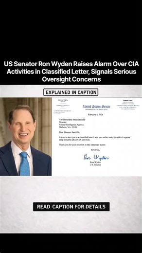 political.og on Instagram: "🧾 What happened U.S. Senator Ron Wyden, a senior Democrat on the Senate Select Committee on Intelligence, sent a classified letter to CIA Director John Ratcliffe expressing “deep concerns” about certain CIA activities. He then issued a public, unclassified letter to make that fact known — while not disclosing what exactly he’s worried about because that information remains classified. 📮 Why the public announcement matters By publicly acknowledging that he sent a cla