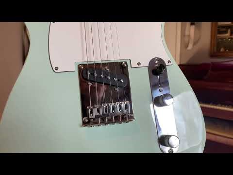 2020 Squier Bullet Telecaster Sea Foam Green demo, review, boxing & send off
