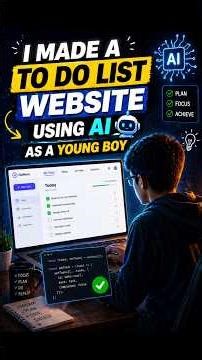 I Made a Website Using AI as a Young Boy👍🤩#coding#ai#tools#project#trending#video#shorts#viral