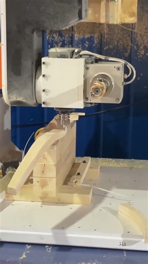 Automatic tool-changing dual-station 5-axis machining center#woodworking #cnc#5axis#furniture