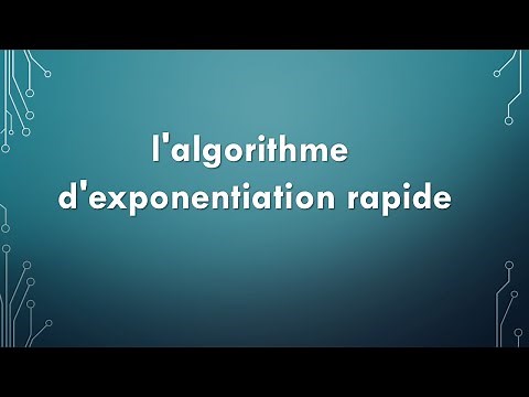 Sécurité informatique - algorithme exponentiation rapide
