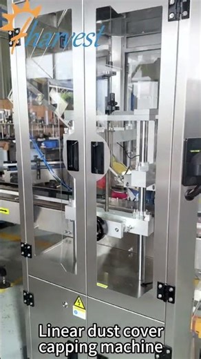 Linear dust cover capping machine,milk powder can capping machine,with cap suction function #factory