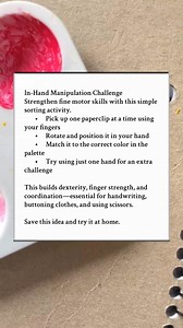 3.2K views | Fine Motor Sorting Challenge! In-hand manipulation...