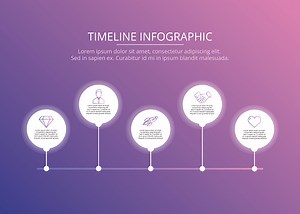 Zeitleiste Infografik Design-Vorlagen.