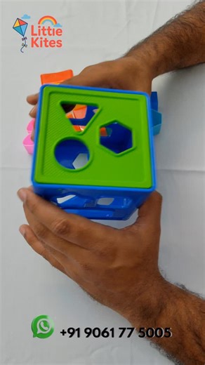 𝙇𝙄𝙏𝙏𝙇𝙀 𝙆𝙄𝙏𝙀𝙎 on Instagram: "🟢🔺🔵 Learning made fun! This colorful shape sorting toy box comes with 24 bright pieces to help little ones explore shapes, colors & coordination while playing. 🌈✨ Perfect for early learning & endless giggles! 💛👶 🛒 Code:LK124 Offer price: 229 ₹ 📞 +919061 77 5005 #Littlekites #ShapeSorter #EarlyLearning #BabyToys #PlayAndLearn #MontessoriPlay"