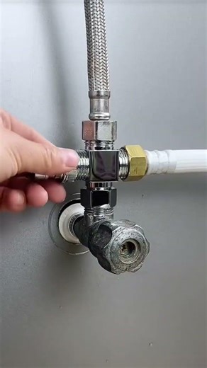 the process of installing pipes on iron taps on the walls of the building space #construction #short