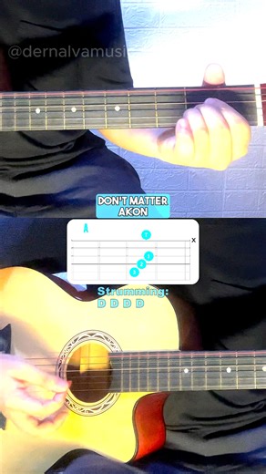 4.3K views · 100 reactions | Don't Matter - Akon | Guitar Chords Tutorial For Beginners #guitartutorial #fbreels | dernalvamusic | Facebook