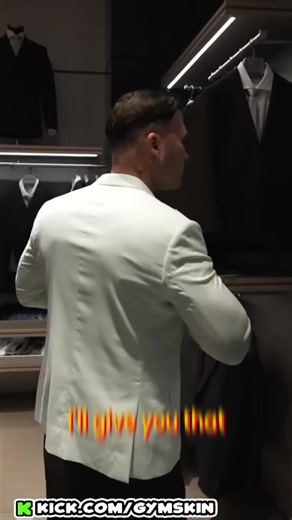 Trying on this jacket and I'm feeling like the Joker. Too tight or massive? You decide. #FashionTryOn #JokerVibes #JacketSeason #MensFashion #gymskin