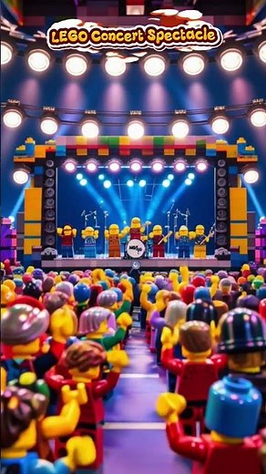 LEGO Concert Spectacle: Epic Band Performance in a Whimsical LEGO World