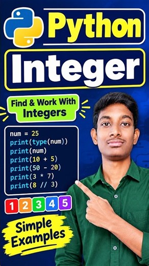 🐍 Python Integer (int) Explained in Telugu | Python Shorts