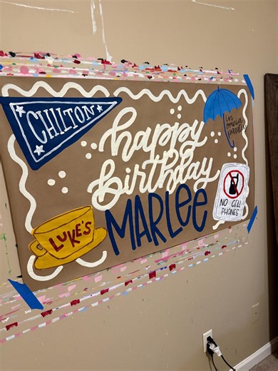 Gilmore Girl Custom Birthday Banner- Quick Shipping - Girly Craft Paper- Party Decor Sign- Backdrop- Butcher Paper - Etsy