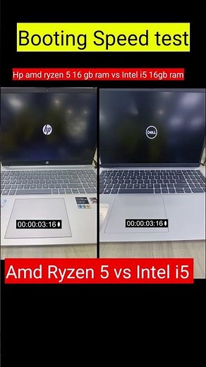 Hp vs dell laptop | amd ryzen 5 vs intel core i5 | Windows 11 booting speed test | amd vs intel
